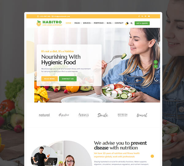 Nutrition Health and Diet WordPress Theme