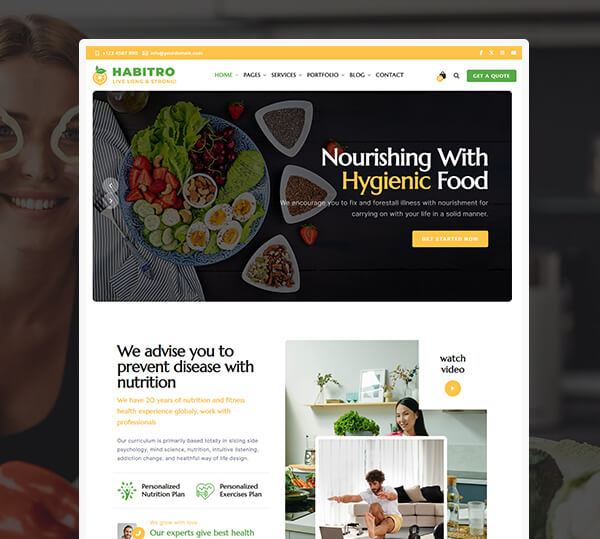 Nutrition Health and Diet WordPress Theme